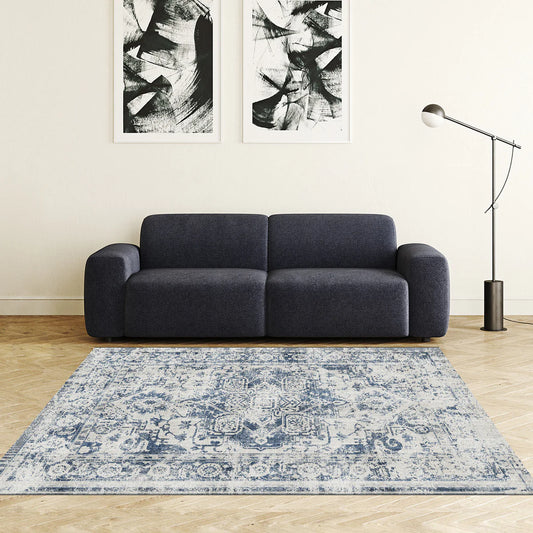 Washable Rugs - Vintage Cyan