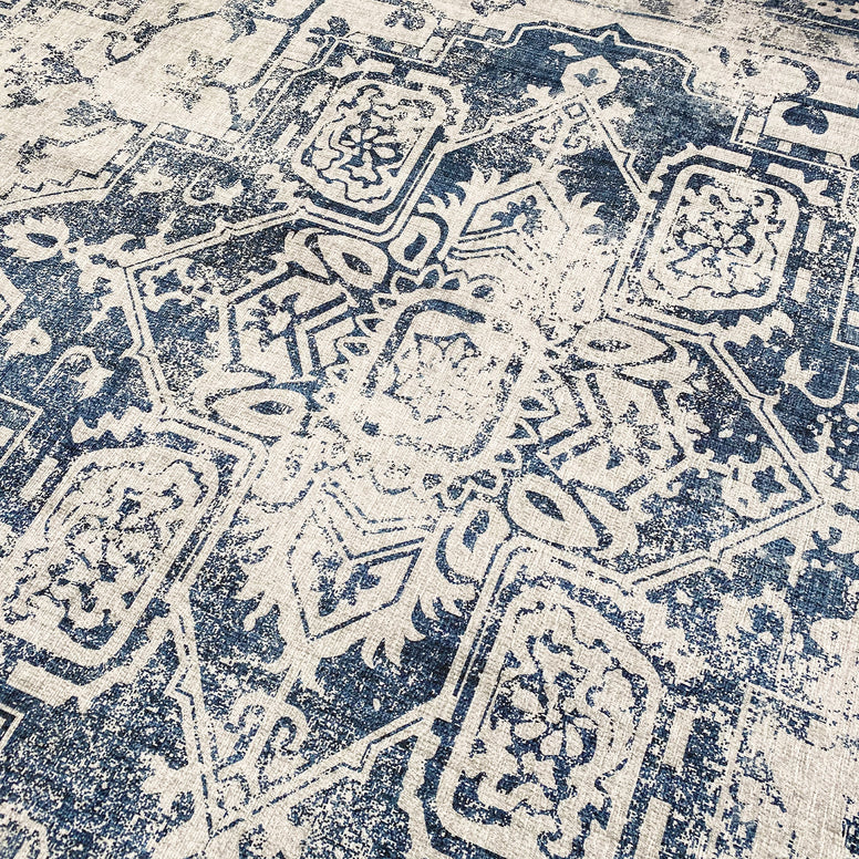 Washable Rugs - Vintage Cyan