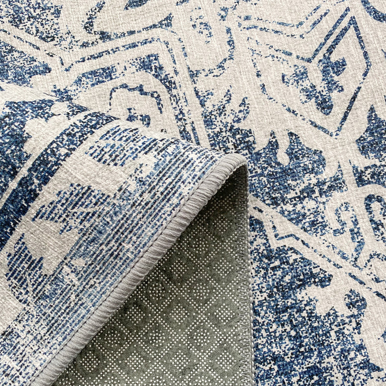 Washable Rugs - Vintage Cyan