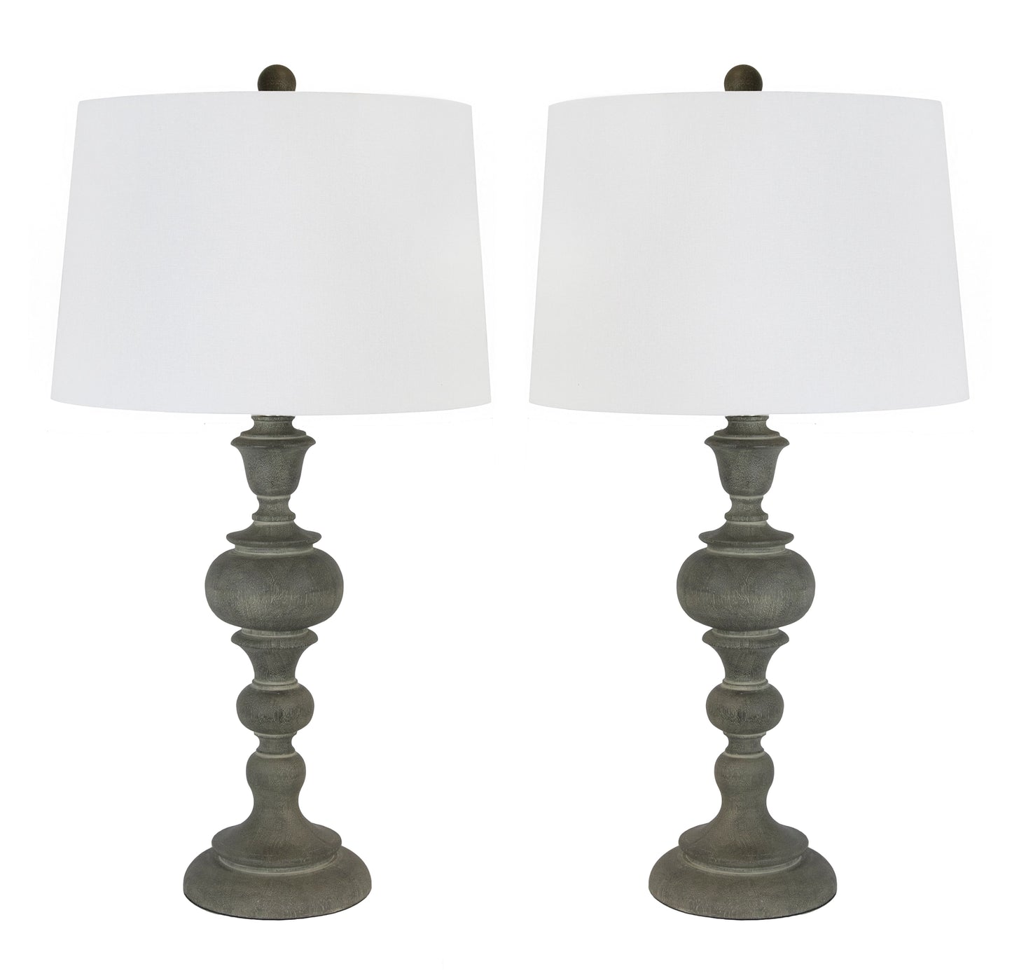 30" Polyresin Table Lamps w/ Acid Paloma Finish