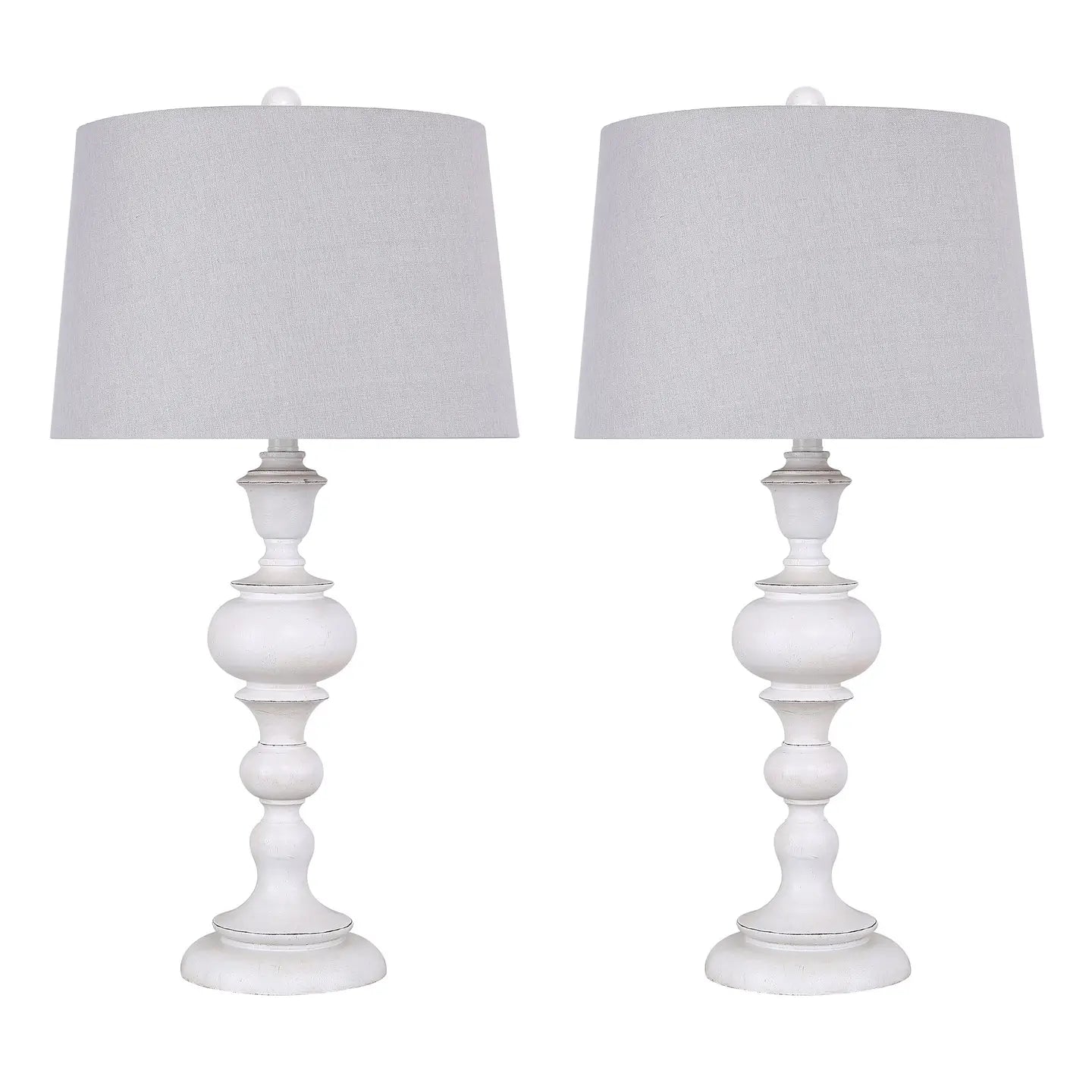 30" Polyresin Table Lamps w/ Acid Paloma Finish