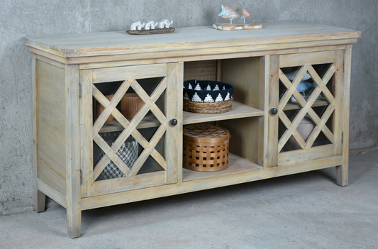 Glazed Media Cabinet Cab 1596