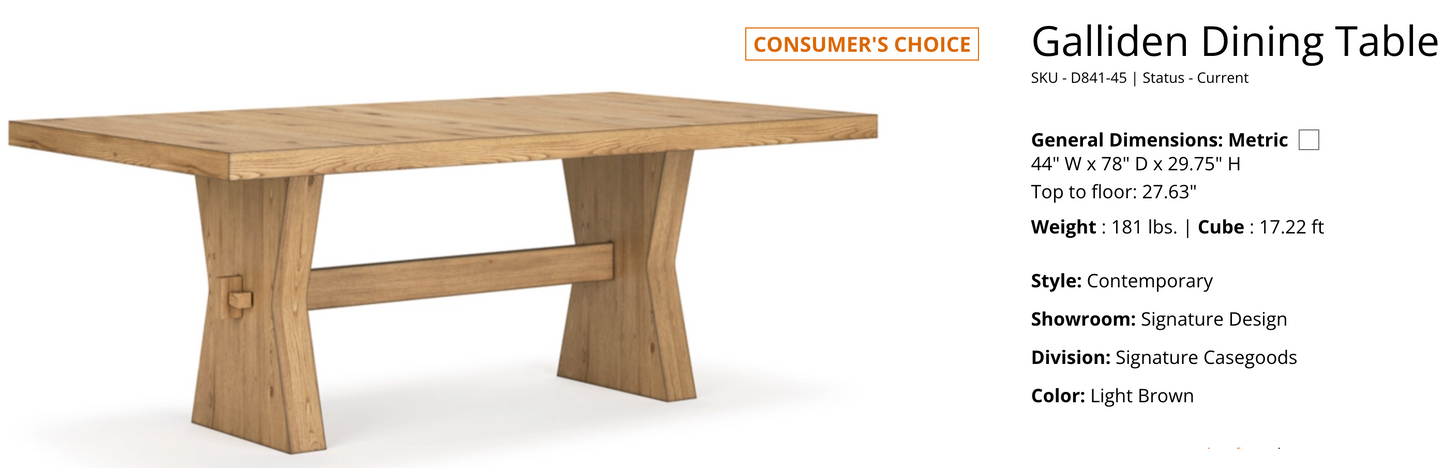 Galliden Dining 7-piece Set