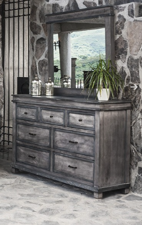 Midnight Gray - Dresser + Mirror