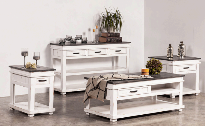 Midnight White Accent Tables