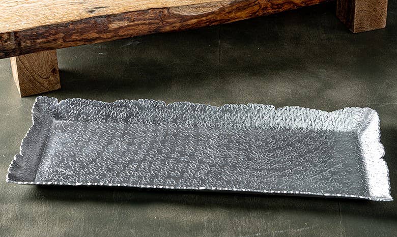 Silver Hammered Cutting Tray