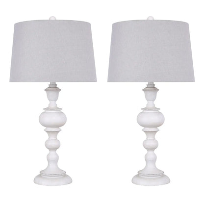 30" Polyresin Table Lamps w/ Acid Paloma Finish