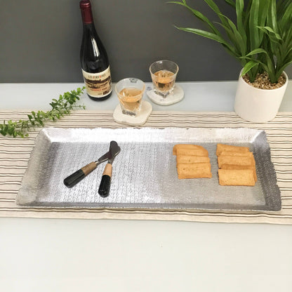 Silver Hammered Cutting Tray