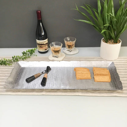 Silver Hammered Cutting Tray